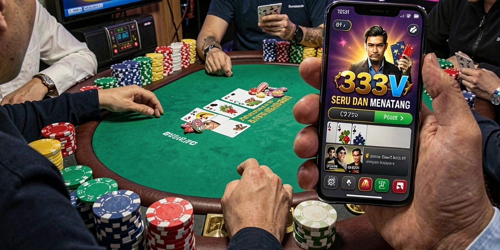 Screenshot gameplay 333V menampilkan aksi seru bermain Poker.
