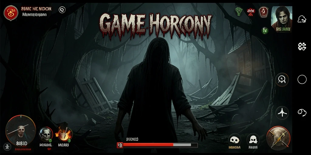 Tampilan gameplay 88ID dengan suasana horor yang mencekam.