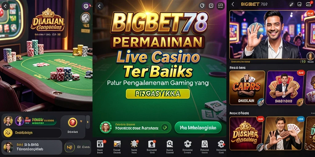 Tampilan gameplay Live Casino yang menarik di BIGBET78.