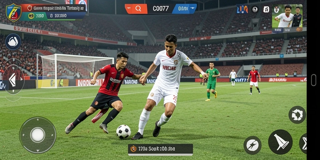 Gameplay menegangkan dalam C0077, rasakan sensasi sepak bola.