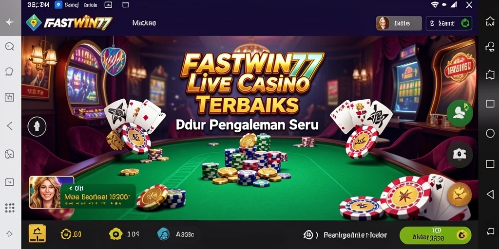 Tampilan menarik dari gameplay Live Casino FASTWIN77 dengan dealer langsung.