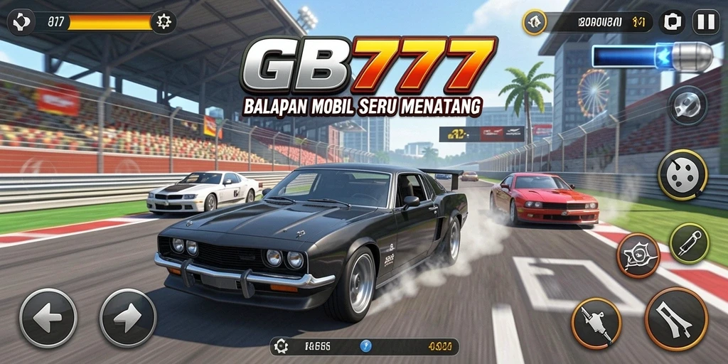 Gameplay seru dengan balapan mobil cepat dan trek menantang.
