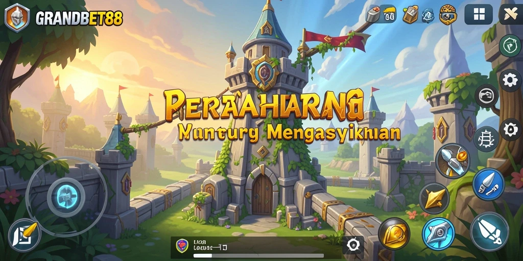 Gameplay seru saat mempertahankan menara dari serangan musuh.