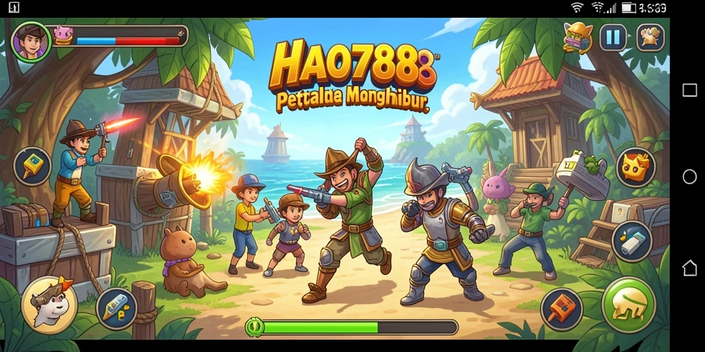Tampilan gameplay seru dari game Arcade HAO788 di smartphone.