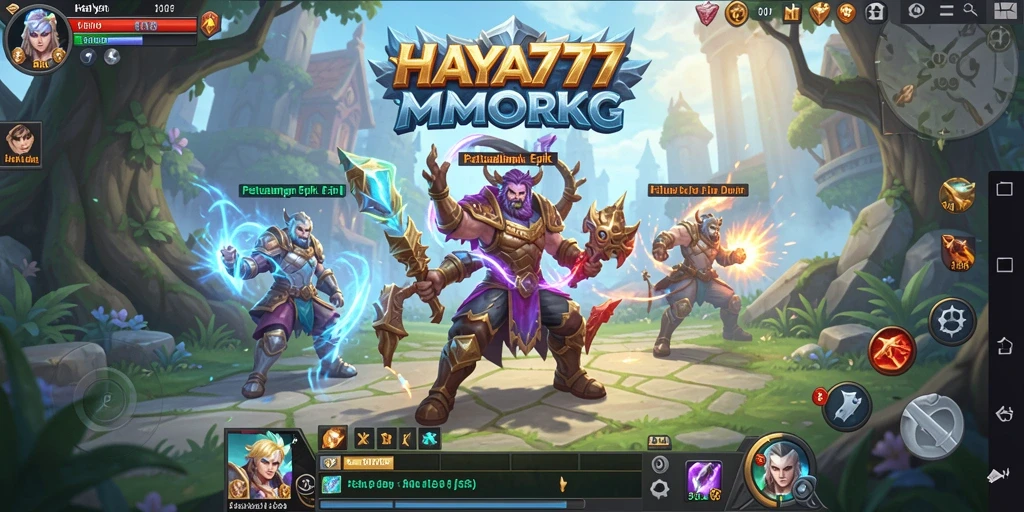 Tangkapan layar permainan HAYA777 menampilkan aksi petualangan MMORPG yang mendebarkan.
