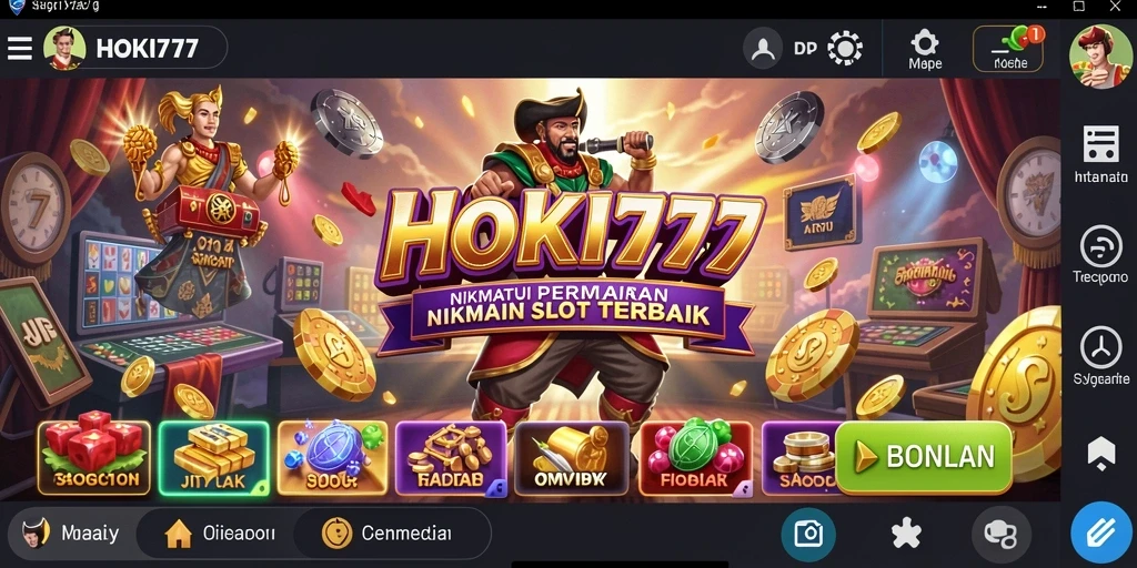 Gameplay Slot HOKI777 dengan grafis yang menarik.