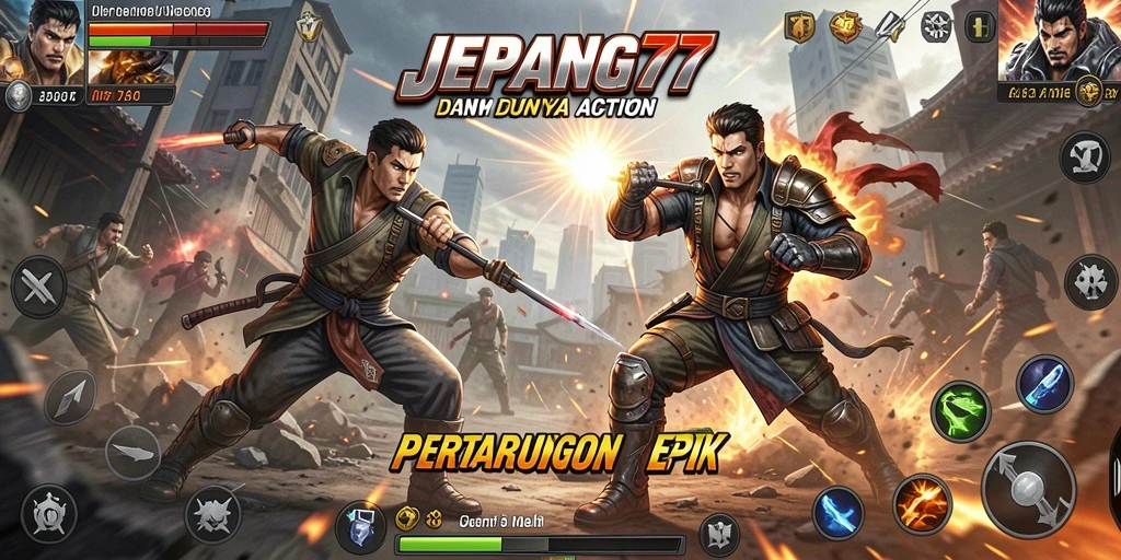 Gameplay intens JEPANG77 dengan pertarungan seru.