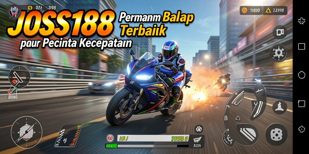 Gameplay JOSS188 yang menegangkan menampilkan aksi balap motor.