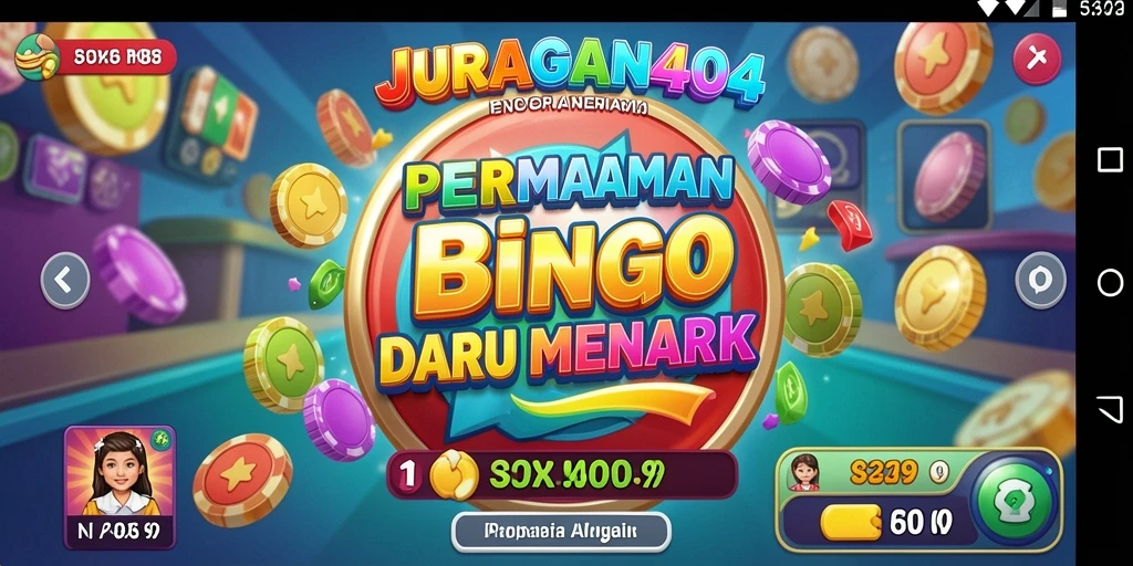 Tampilan screenshot dari gameplay seru JURAGAN404 yang menggambarkan keseruan bermain Bingo.
