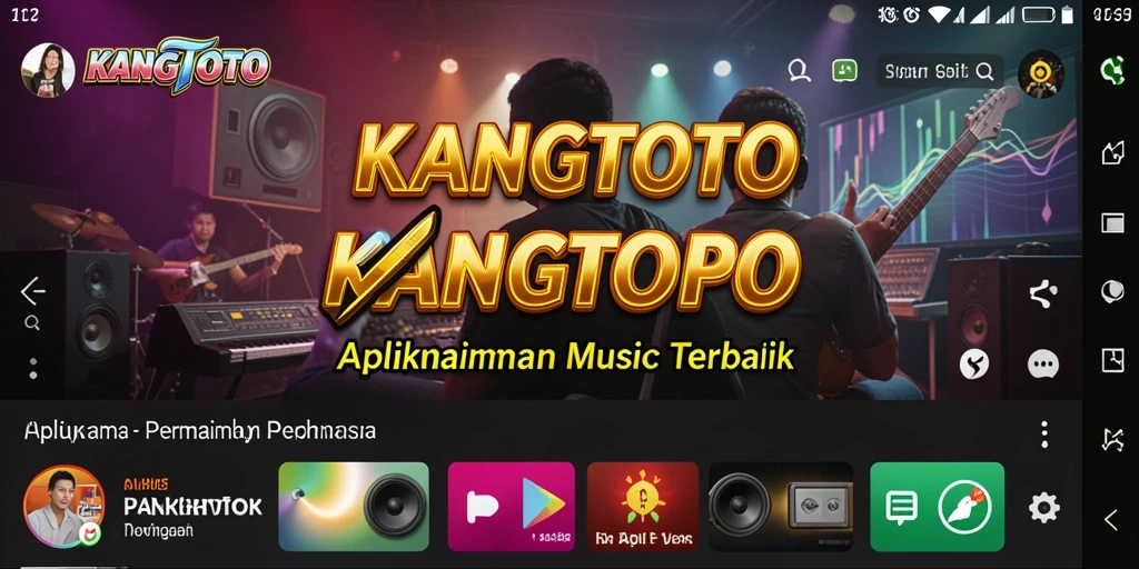 Screenshot KANGTOTO menampilkan pengguna yang sedang bernyanyi dengan antusias.