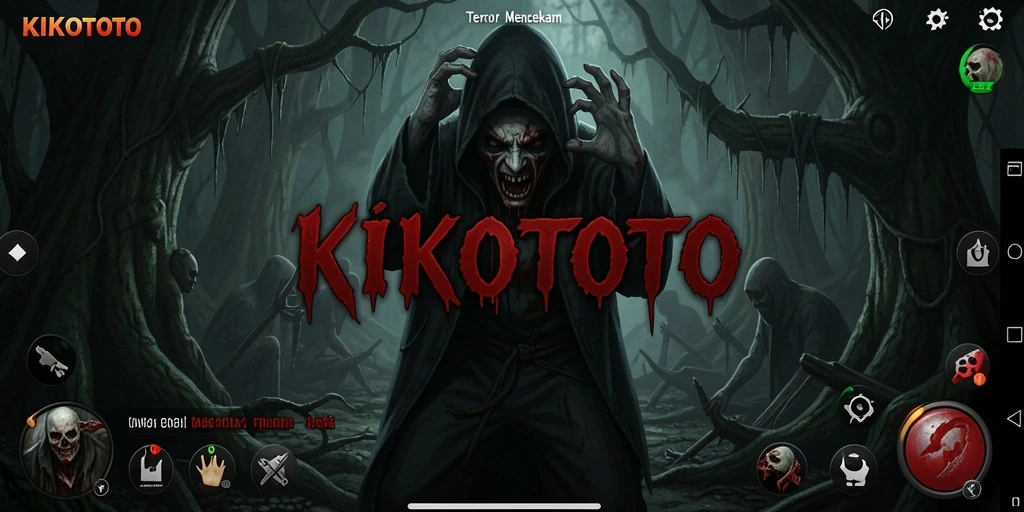 Screenshot KIKOTOTO menunjukkan suasana gameplay yang menyeramkan dan mencekam.