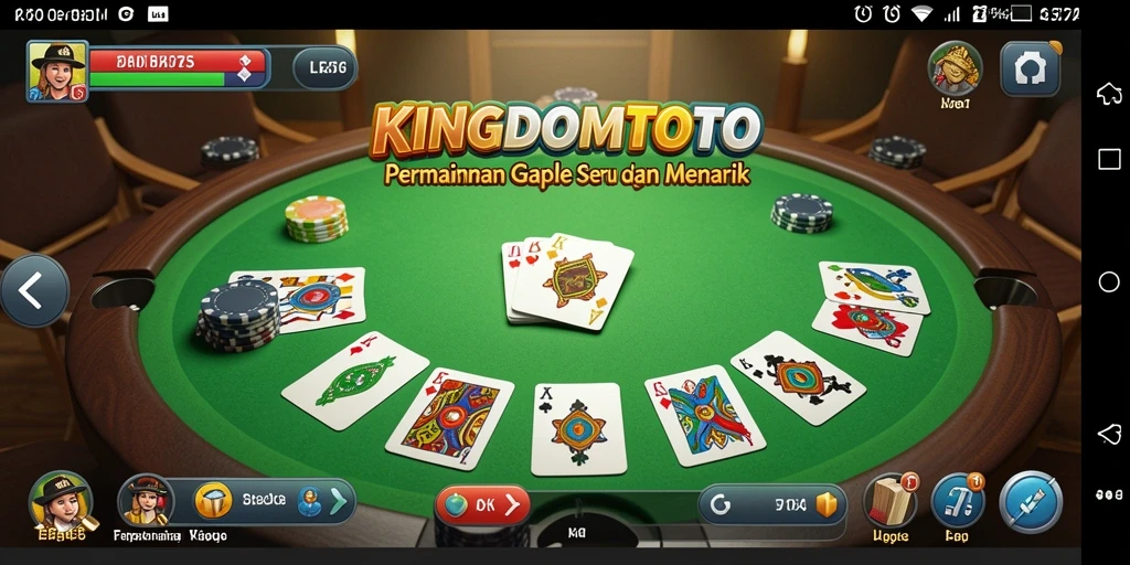 Tampilan gameplay Gaple yang seru dan menarik di KINGDOMTOTO.