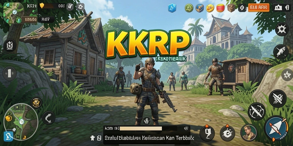 Screenshot gameplay KKRP menampilkan karakter beraktivitas dalam simulasi kehidupan.