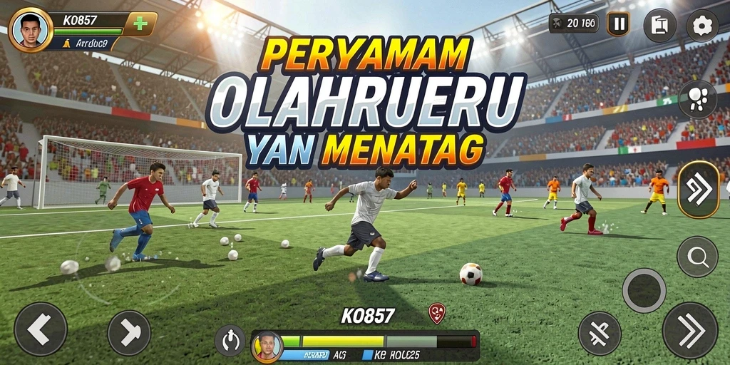 Tampilan gameplay menarik dari KO857 dalam aksi olahraga.