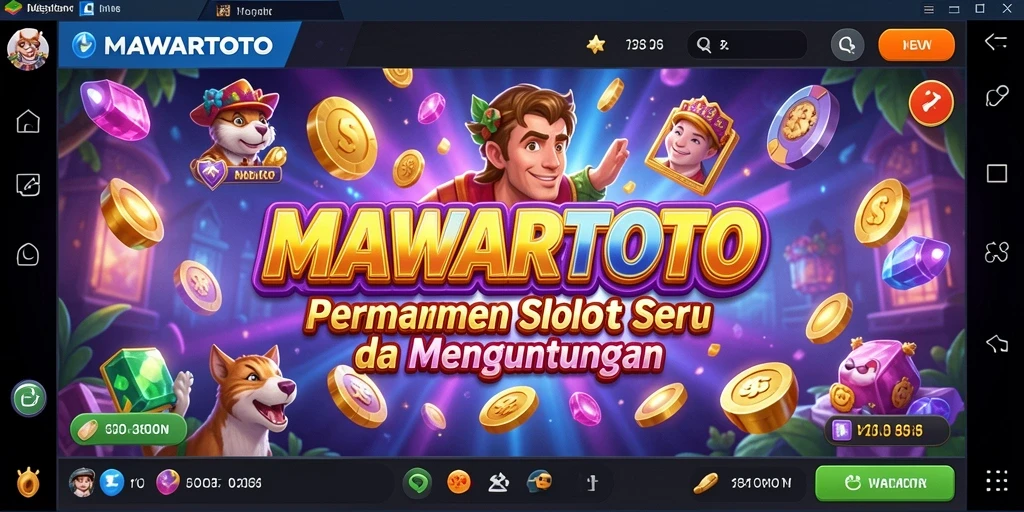 Tampilan main game Slot MAWARTOTO yang menarik dan penuh warna.