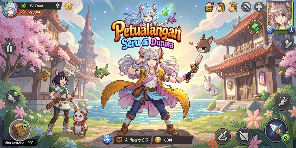 Gameplay P200M menunjukkan aksi seru dalam dunia Anime.