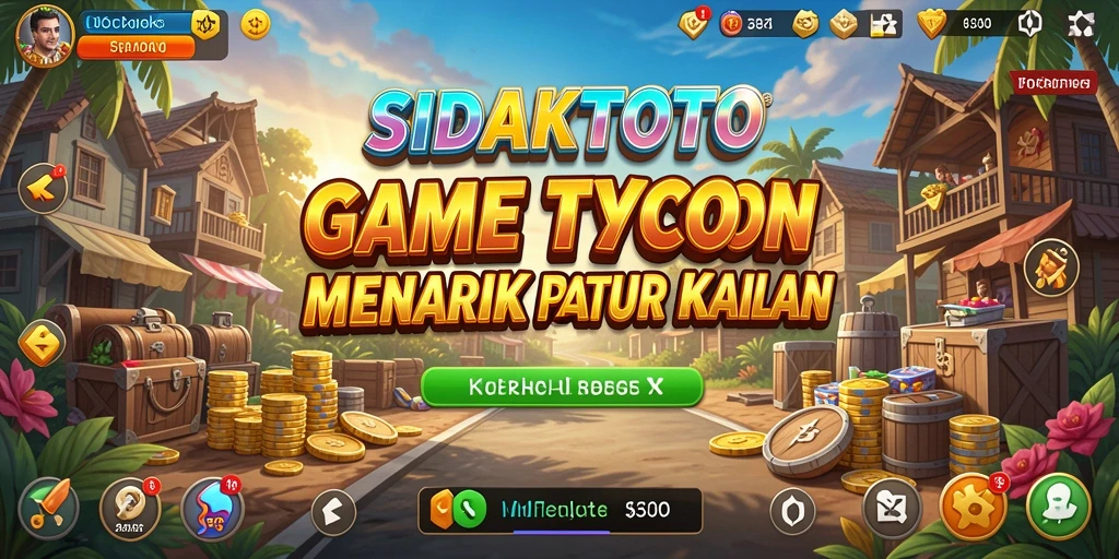 Gameplay seru SIDAKTOTO saat mengelola bisnis Tycoon.
