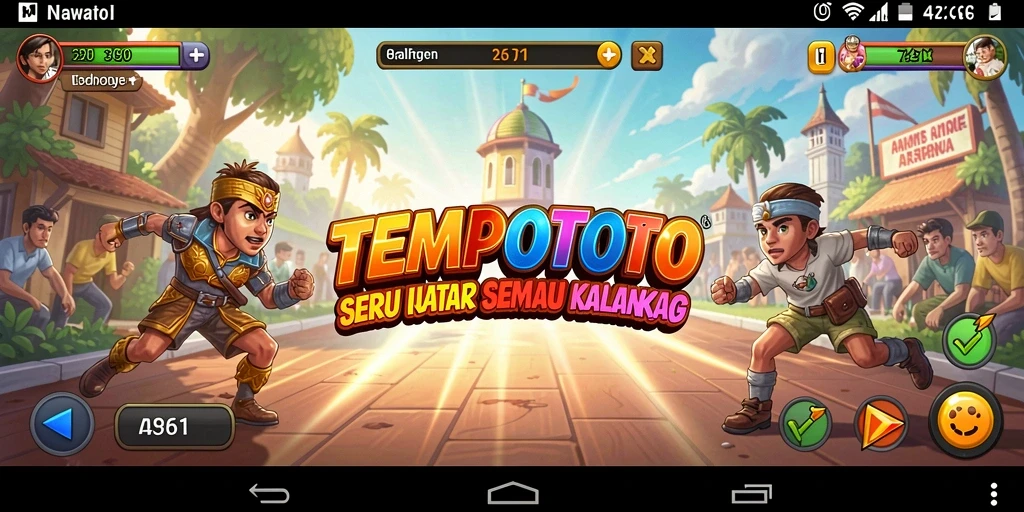 Gambaran gameplay TEMPOTOTO yang seru dan penuh tantangan.