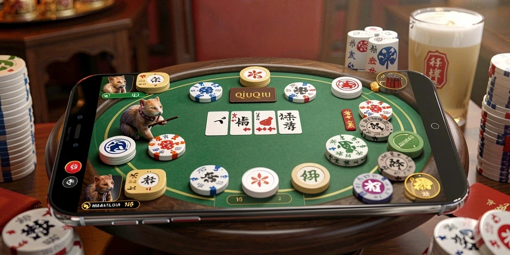 Screenshot utama V21 menampilkan gameplay seru QiuQiu.